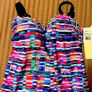 Gottex Swim Top 38D Tankini Profile-Multi